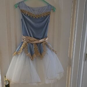Weissman Blue and Gold Dance Costume